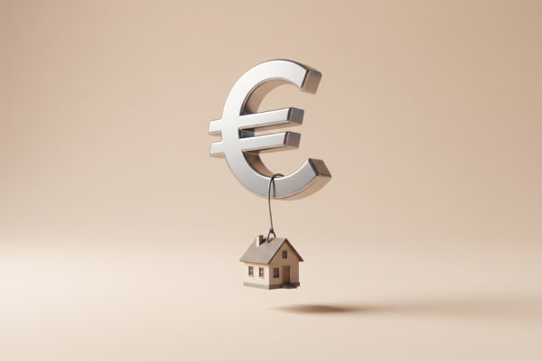 Une maison et un signe euros